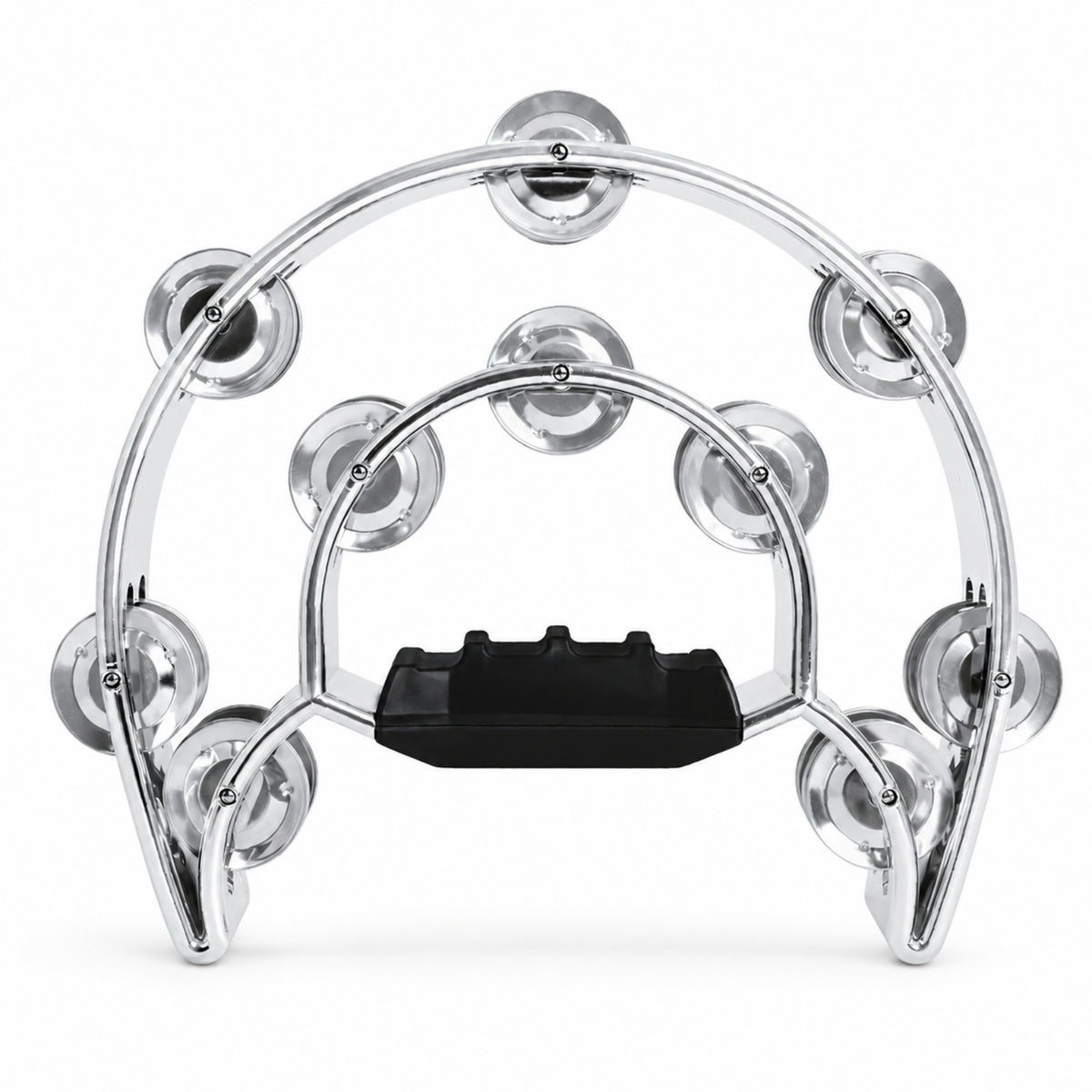 Half Moons Tambourine Lightweight Double-Layer Tambourine Sturdy Musical Instruments for Students, Dancers,