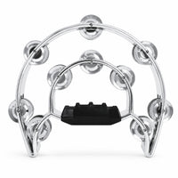 Half Moons Tambourine Lightweight Double-Layer Tambourine Sturdy Musical Instruments for Students, Dancers,