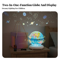 Augmented Reality AR Globe Display Early Education Tool Interactive Star Display Globe Easy-Read Map for Children, Playroom, Classroom, Home