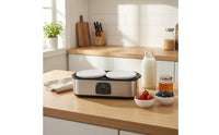 Stainless Steel Electric Yogurt Maker Digital Yogurt Maker with Glass Jars Homemade Fermentation Machine Easy to Use for Home Cooks, Kitchen, Countertop