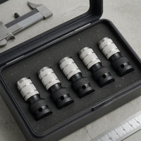 5 Pieces Knurled Telescopic Spring Sleeve Adapter Metal Impact Wrench Adapter Head Long-Lasting Power Tool Accessory High Strength