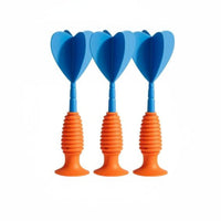 Suction Disc Thrower Sticks to Even Surfaces Sticky Thrower Game Silicone Throwing Toy Target Stickers Included