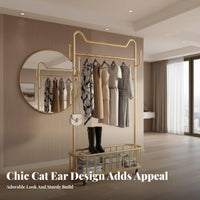 Movable with casters Freestanding Coat Tree Minimalist Aesthetic Mobile Branch-Hook Rack adaptable design Garment Stand Stable Circular Base for Apartment Dwellers, Homeowners, Bedroom, Living Room, Balcony, Entryapproach