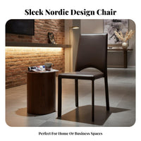 Stackable Design Upholstered High-Back Chair Nordic Inspired Home Furniture Modern Design Indoor Seating Ergonomic Backrest for Homeowners, Business Owners, Dining Room, Restaurant, Office, Kitchen