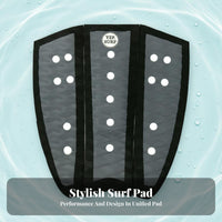 3 Pieces Surfboard Tail Pad Grooved Texture Surfboard Non-Slip Mat Foam Rubber Foam Deck Grip Strong Rear Ing Foam Rubber Foam