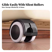 Large Capacity Collapsible Wheeled Storage Box With Wheels Wheeled Folding Storage Box Multi-Functional Home Organizer Strong Load-Bearing for Homeowners, Apartment Dwellers, Living Room, Bedroom, Garage, Car Trunk