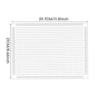 Craft Mat for Stencil Stamp Multipurpose clear Ruler Mat Inch, Metric, and Angled Markings Art Supply for Desk