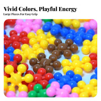 Educational Plum Blossom Building Blocks Multi-Colored Snowflake Building Blocks Polished Edges for Children, Boys, Preschool, Classroom