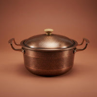 Handmade Copper Cooking Pot Thickened Hammered Copper Soup Pot All Stovetops Cookware