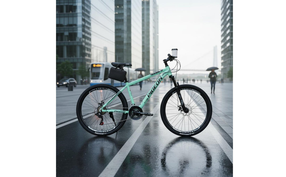 Aluminum Alloy Frame Mountain Bike Variable Speed Hardtail Mountain Bike Shock-Absorbing Fork Away-Road Bike Twin Disc Brakes for Students, Teenagers, Adults