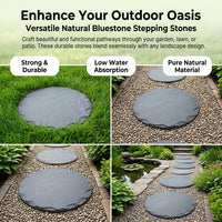 Grey Stone Landscaper Stepping Stones Border Outdoor Garden Pathway Pavers, High Strength Waterproof Stone for Home or Garden