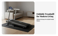 Foldable Treadmill Shock Absorption Folding Treadmill Low Noise Slope Running Machine for Runners, Apartment