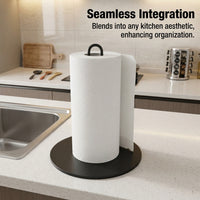 Dining Table Paper Towel Roll Holder for Kitchen and Room, Iron Dispensing with Rust-Resistant Spray Painted Finish