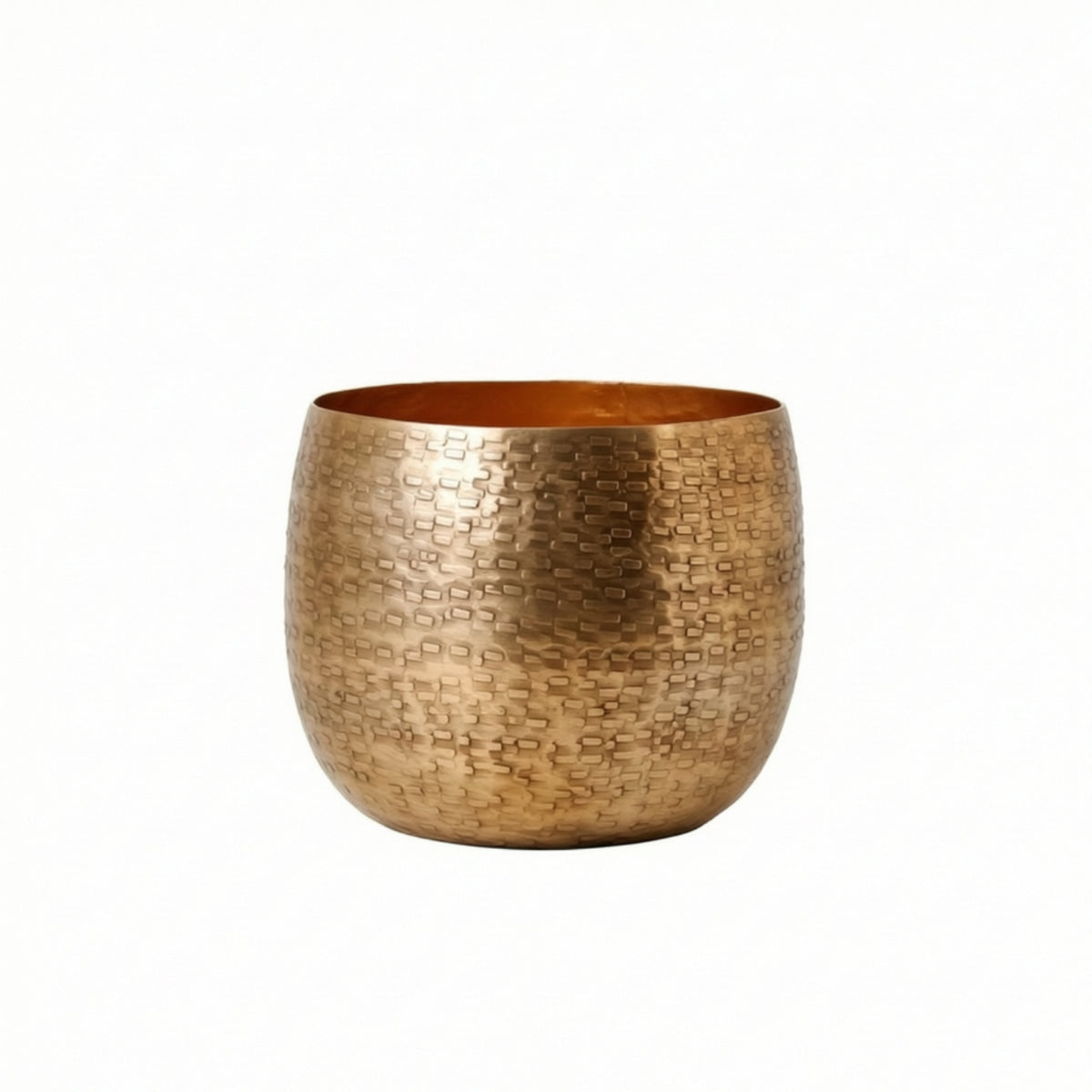 Hammered Metal Flower Pot with Handles Elegant Flower Pot with Handles Stylish Decorative Planter Long-Lasting for Home Decor