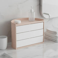 Multi-Compartment Rotating Makeup Organizer Large Capacity Cosmetic Storage Box Desk Top Design Vanity Organizer Stand Multiple Compartments for Dressing Table