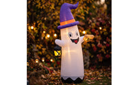 Inflatable Inflatable Ghost with Witch Hat Outdoor Inflatable Ghost Weather-Resistant Yard Decoration Spooky for Homeowners, Families, Lawn, Porch