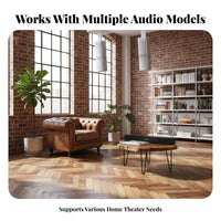2 Pieces Sturdy Construction Satellite Speaker Stand Stable Weighted Base Speaker Floor Stand Anti-Slip Pads Home Theater Equipment Built-in Cable Management