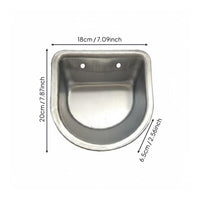 Automatic Livestock Drinker Bowl Easy Installation Stainless Steel Livestock Trough Heavy Duty Animal Feeder for Farm, Barn