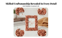 Home Decor Tabletop Display Leaf Relief 3D Floral Frame for Shelf