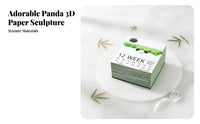 Creative Gift Panda Tear-Detachable Memo Pad Decorative Ornament Panda Tear-Detachable Notepad Includes Acrylic Display Case for Students