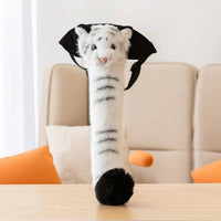 Soft Tiger Tail with Waist Strap Striped Wearable Tiger Costume Prop Authentic for Kids, Entertainers
