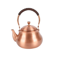 Copper Kettle Stovetop Tea Kettle Wrapped-Handle Vessel for Home