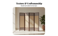 Nordic & aesthetic Folding Panel Screen Freestanding Folding Panel Divider Woven Panels Room Partition Portable for Apartment Dwellers, Interior Designers, sectionice Workers, Entryway, Bedroom, Classroom