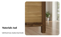 Foldable Chinese Design Room Divider No Installation Required Asian Design Partition Screen Portable Bamboo Privacy Partition Handmade for Interior Designers, Business Owners, Away Ice Workers, Entryway, Bedroom, Studio Apartment, Restaurant