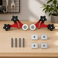 Carpentry Guide with Rollers Smooth Positioning Fixture Easy to Use Hardware for Woodworkers, Table Woodcutting Machinery
