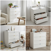 Metal Chest of Drawers with Multiple Layers for Bedroom Storage, 40cm Wide