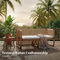 Cane rear Armchair Japanese & aesthetics Lounge Chair Natural visual appeal accentuate Furniture for Homeowners, Interior Designers, Balcony, Living Room, Guesthouse