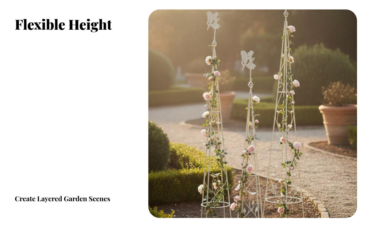 3 Pieces Fairy Plant Climbing Support Decorative Design Flying Creature Climber Enclosure Climbing Plant Frame Weather-Resistant