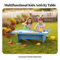 Multi-Functional Design Multifunctional Kids Activity Table Easy to Clean Childrens Building Block Table Raised Border Toddler Furniture Set with Storage Rounded Corners for Preschoolers, Toddlers, Educators, Daycare Center, Kindergarten, Classroom