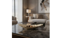Boat Tray Gold Centerpiece Bowl Long Platter for Living Room