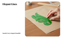 Versatile Shapes Puff Shape Ruler Even Inking Border Irregular Curve Drawing Tool Long-Lasting for Artists, Crafters