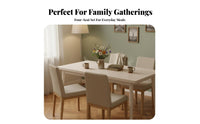 Space-Saving Rectangular Table with 4 Chairs Minimalist Design 5-Piece Dinette Set Easy to Clean Dining Furniture Stable Construction for Apartment Dwellers, Families, Homeowners, Small Areas, Living Room, Kitchen, Breakfast Nook