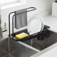 Telescopic Sink Rack Easy Installation Expandable Sink Organizer Large Capacity