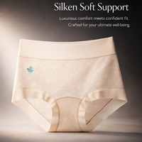 Ladies Knickers High Waisted for Women with Bamboo Fibre and Silk Gusset, Plus Size Underwear with Extended Crotch for Everyday Wear