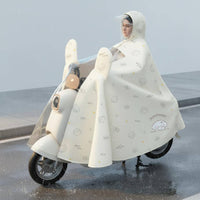 Windproof Electric Scooter Raincoat Lightweight and Portable Electric Scooter Rain Poncho Clear Dashboard Window Full Body Riding Poncho Universal Fit for Commuting