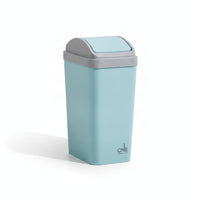 Covered Design Lidded Trash Can Matte Finish Swing-Top Trash Can Rounded Edges Wastebasket for Bathroom