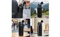 Bottle Lid with Hinged-Top Reusable Wide Mouth Lid Easy to Clean for Commuters