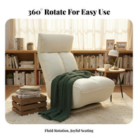 Floralspine Revolving Armchair Modern Aesthetic Lounge Chair Soft Upholstery Easy Assembly for Adults, Homeowners, Bedroom