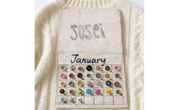 Button Calendar Colorful Buttons Handmade Textile Calendar Decorative House Decoration for Classroom