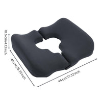 Pressure-Relieving Seat Cushion with T-Shaped Opening Coccyx Hollow Memory Foam Seat Cushion Skin-Friendly High-Density for Office Chair, Wheelchair
