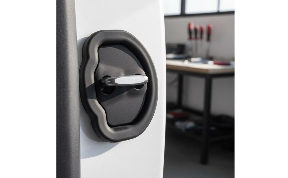 Precise Fit Door Lock Striker Cover Easy Installation Door Striker Protector Long-Lasting Rustproof for Electric Vehicle Vehicle Series 3 Owners