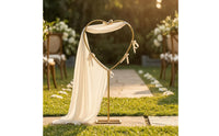 Gilded Heart Arch Stand Arch Stand Freestanding Heart-Shaped Metal Arch Frame Rectangular Base Event Decoration