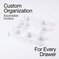 Adjustable Drawer Dividers for Kitchen, Home Organisation, Clothes Bedroom, Office Storage, Expandable Kitchen Drawer Organiser