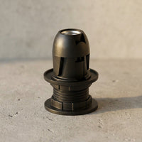 Bulb Holder with E12 Lamp Holder Screw Base for DIY Lighting, Flame Retardant and High Temperature Resistant, Black Single Snap-in Replacement