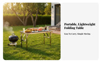 Foldable Design Folding Stainless Steel Table Thickened Tabletop Stainless Steel Work Table Heavy-Duty Portable Furniture No Installation Required for Street Vendors, Professionals, Outdoor Markets, Picnics, Dining Room, Restaurant