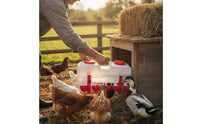 Constant Water Level Automatic Chicken Waterer with Buoyant Valve Sturdy Automatic Chicken Waterer Continuous Self-Filling Poultry Drinker Fresh for Chickens